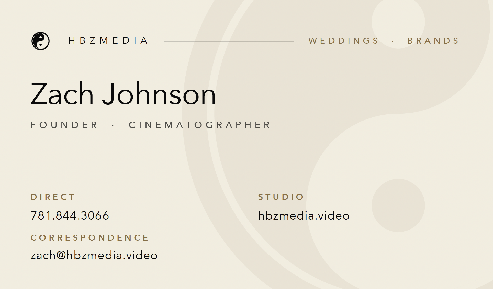 HBZ Media Business Card Back
